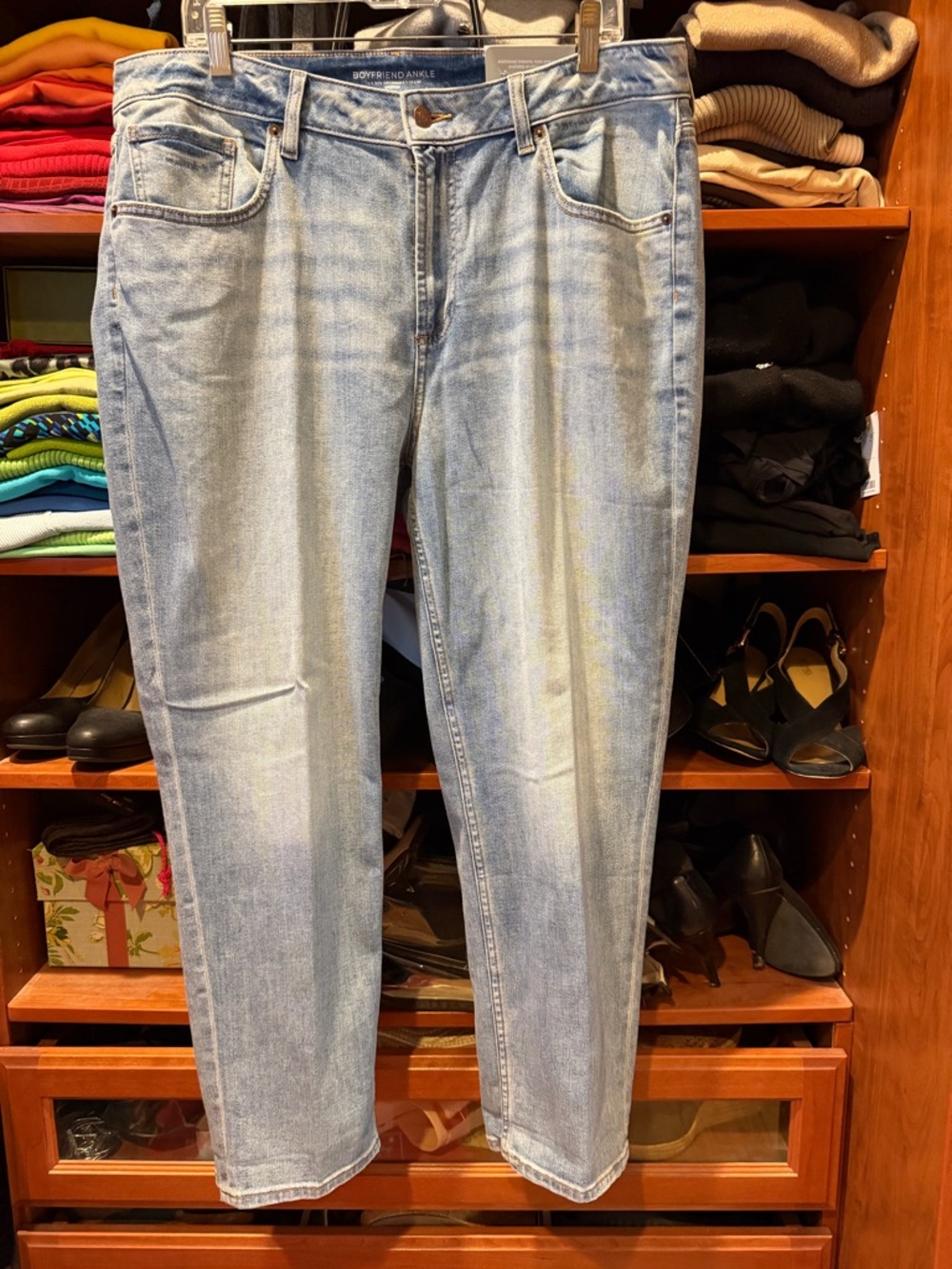 Chico's Light Blue Boyfriend Jeans Size 2.5R (14) NWT